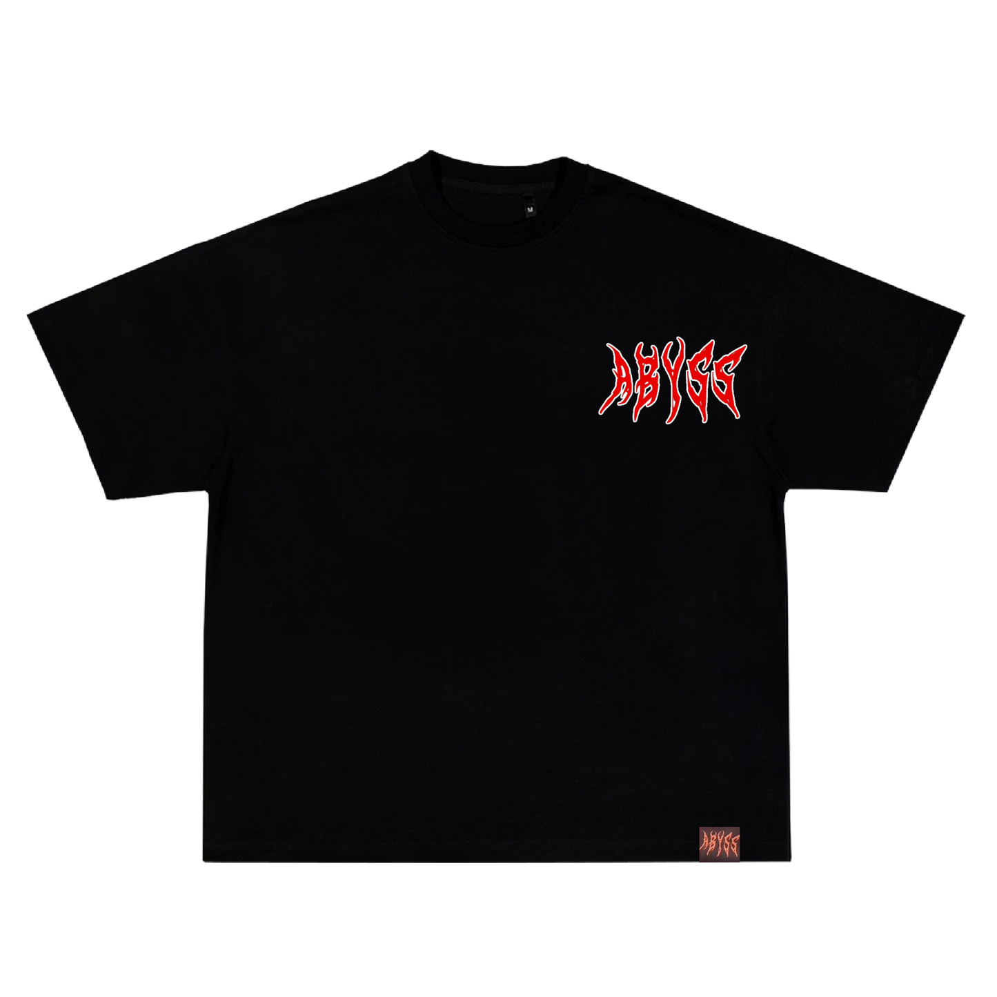 ABYSS BLACK w RED LOGO TEE