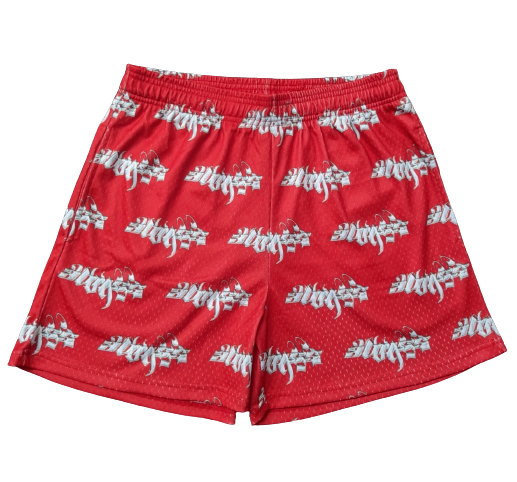 ABYSS CHROME SHORTS (RED)